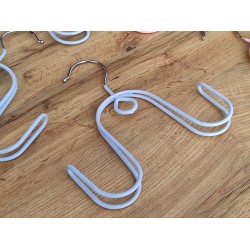 Вішалка металева в силіконі для тапочок, шльопанців, в`єтнамок №2 (блакитна)